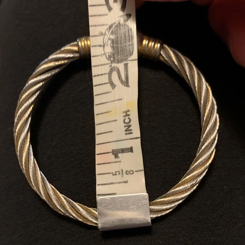Elegant Twisted Bracelet by Source Unknown in Silver and Gold Tones